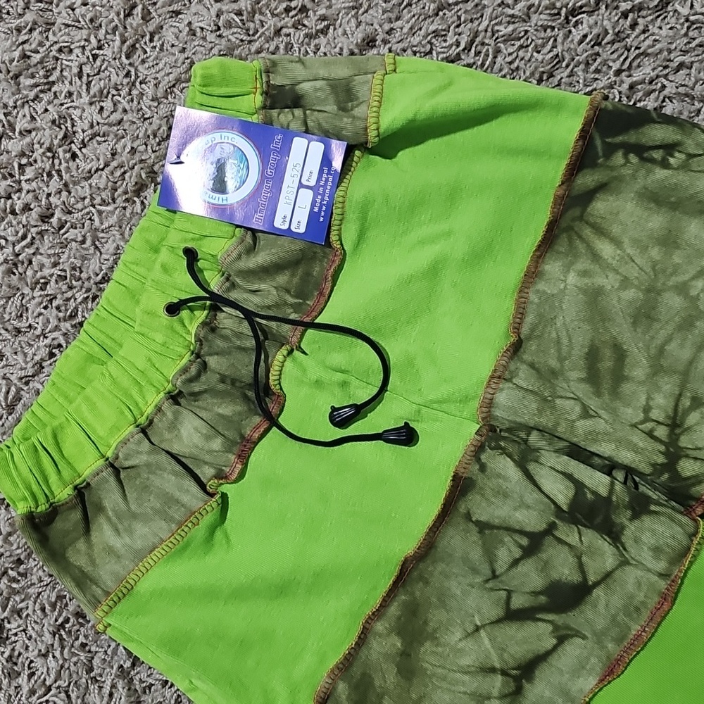 NWT Himalayan Group Inc Pants Tie Dye Pull-on Napal Boho Large - Picture 5 of 9